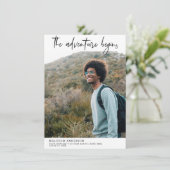 冒険が筆の脳卒中の写真の卒業を開始 招待状 (スタンド正面)