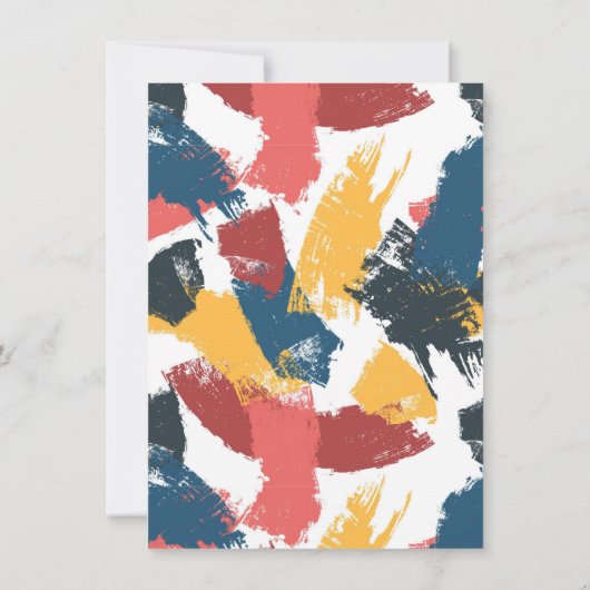 冒険が筆の脳卒中の写真の卒業を開始 招待状 (裏面)