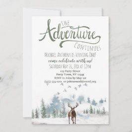 冒険が続くウッドランド誕生日 招待状