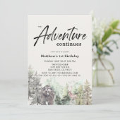 冒険が続くベアーマウンテン1歳の誕生日 招待状 (スタンド正面)