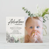 冒険が続く最初の誕生日の写真 招待状 (スタンド正面)