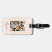 冒険が自然なトーンとフローラ写真を待つ ラゲッジタグ (正面横)