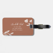 冒険が自然なトーンとフローラ写真を待つ ラゲッジタグ (裏面横)