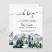 冒険が荒野の赤ちゃんシャワーを始める 招待状 (正面/裏面)