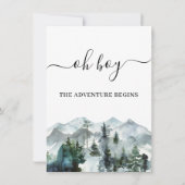 冒険が荒野の赤ちゃんシャワーを始める 招待状 (裏面)