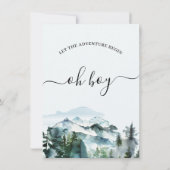 冒険が荒野の赤ん坊のシャワーを始める 招待状 (裏面)