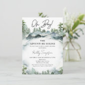 冒険が荒野を始めるシーン赤ちゃんシャワー 招待状 (スタンド正面)