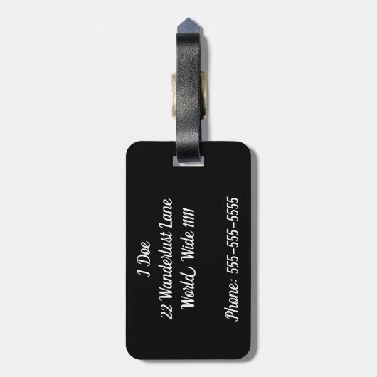 冒険が荷物のラベルを始めるようにして下さい ラゲッジタグ (裏面縦)