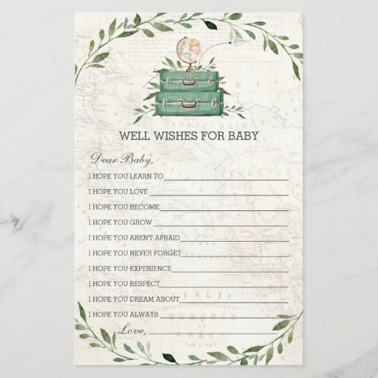 冒険が荷物を始める緑の願いベビー (正面)