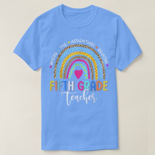 冒険が行われるレオパード虹5年生 Tシャツ (デザイン正面)