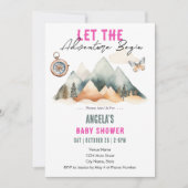 冒険が赤ちゃんシャワーを始める 招待状 (正面)