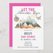 冒険が赤ちゃんシャワーを始める 招待状 (正面/裏面)