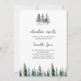 冒険が赤ちゃんシャワーを待つ 招待状