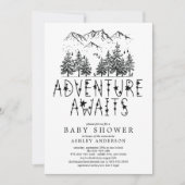 冒険が赤ちゃんシャワーを待つ 招待状 (正面)