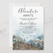 冒険が赤ちゃんシャワーを待つ 招待状 (正面)