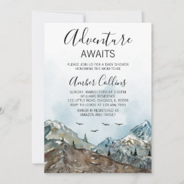 冒険が赤ちゃんシャワーを待つ 招待状