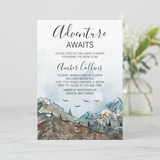 冒険が赤ちゃんシャワーを待つ 招待状 (スタンド正面)