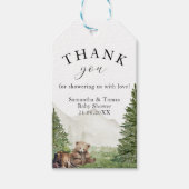 冒険が赤ちゃん男女兼用のシャワーを待つ ギフトタグ (正面)