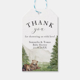 冒険が赤ちゃん男女兼用のシャワーを待つ ギフトタグ