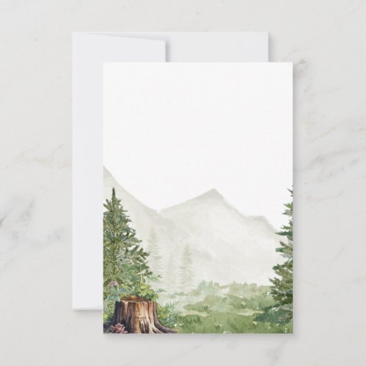 冒険が赤ちゃん男女兼用のシャワーを待つ サンキューカード (裏面)