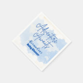 冒険が赤ちゃん男女兼用のシャワーを待つ スタンダードカクテルナプキン (角)