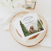 冒険が赤ちゃん男女兼用のシャワーを待つ スタンダードカクテルナプキン