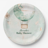 冒険が赤ちゃん男女兼用のシャワーを待つ ペーパープレート (正面)