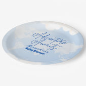 冒険が赤ちゃん男女兼用のシャワーを待つ ペーパープレート (アングル)