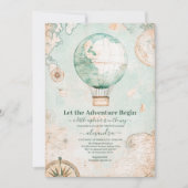 冒険が赤ちゃん男女兼用のシャワーを待つ 招待状 (正面)