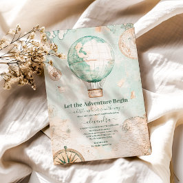 冒険が赤ちゃん男女兼用のシャワーを待つ 招待状