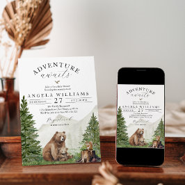 冒険が赤ちゃん男女兼用のシャワーを待つ 招待状