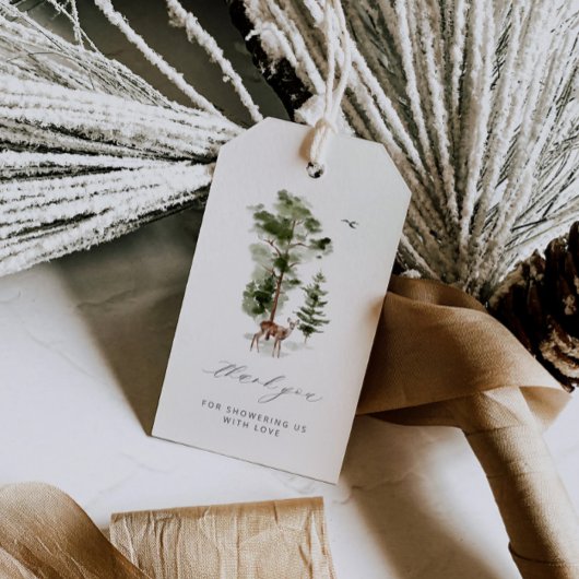 冒険が赤ちゃん親愛シャワーを待ってくれてありがとう ギフトタグ