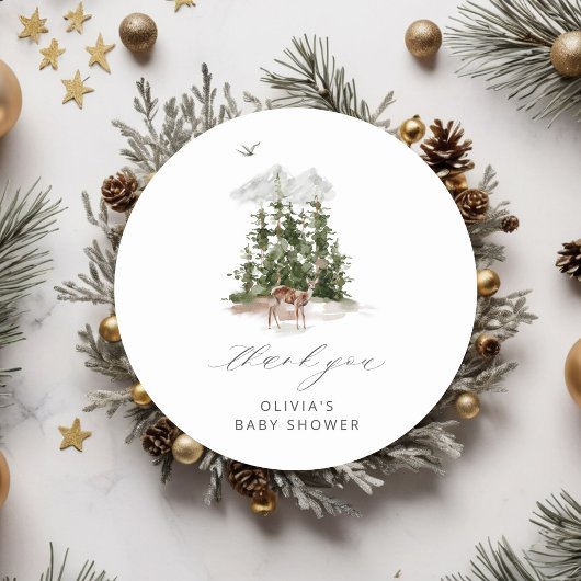 冒険が赤ちゃん親愛シャワーを待ってくれてありがとう ラウンドシール