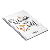 冒険が道の引用文名を意欲を起こリードしよう ノートブック (右側)