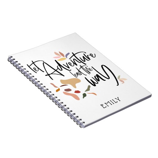 冒険が道の引用文名を意欲を起こリードしよう ノートブック (右側)