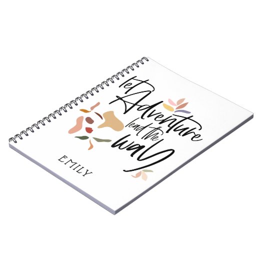 冒険が道の引用文名を意欲を起こリードしよう ノートブック (左側)