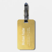 冒険が金ゴールドの世界地図の荷物のラベルを始めるようにして下さい ラゲッジタグ (裏面縦)