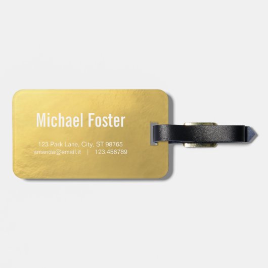 冒険が金ゴールドの世界地図の荷物のラベルを始めるようにして下さい ラゲッジタグ (裏面横)