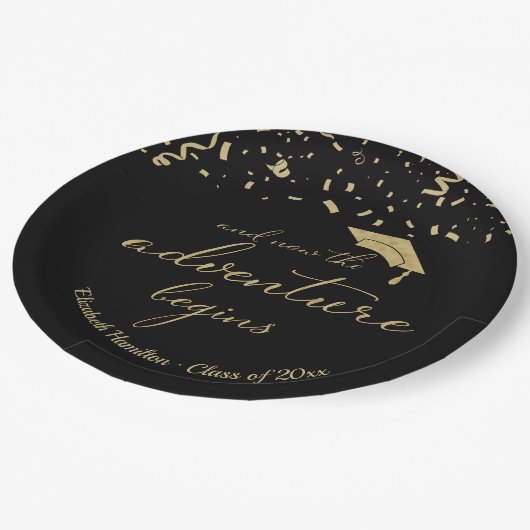 冒険が金箔卒業パーティーを始める ペーパープレート (アングル)
