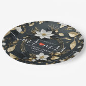 冒険が青い金ゴールド山結婚の ペーパープレート (アングル)