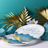 冒険が青い金ゴールド山結婚の ペーパープレート