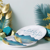 冒険が青い金ゴールド山結婚の ペーパープレート