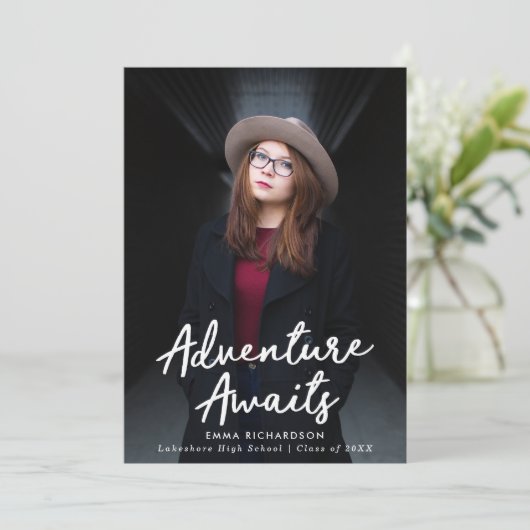 冒険が黒人写真卒業を待つ 案内状 (スタンド正面)