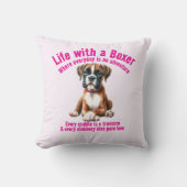 . .冒険だらけのボクサーの犬の生活 クッション (正面)