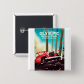 冒険だ!オリンピック国立公園ワシントン。 缶バッジ (正面&裏面)