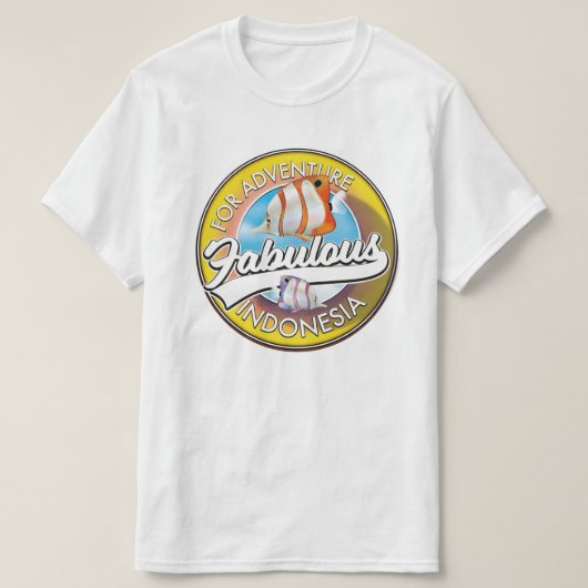冒険にぴったりインドネシアロゴ Tシャツ (デザイン正面)