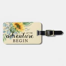 冒険にヒマワリの緑を始めよう ラゲッジタグ