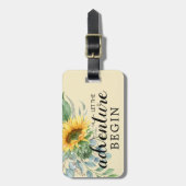 冒険にヒマワリの緑を始めよう ラゲッジタグ (正面縦)