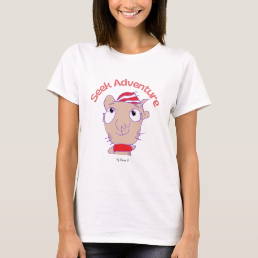 "冒険に出よう" レディースTシャツ Tシャツ (正面)