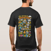 「冒険に出発!」 「行こう!」 「わー!」 キャンプ Tシャツ (裏面)